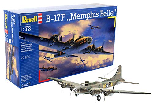 Revell Modellbausatz Flugzeug 1:72 - B-17F Memphis Belle im Maßstab 1:72, Level 5, originalgetreue Nachbildung mit vielen Details, 04279 Mittel von Revell