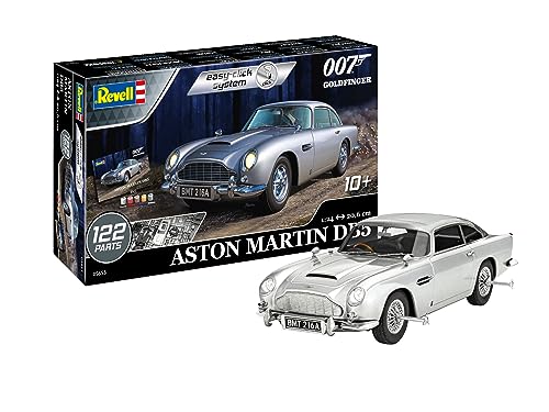 Revell Modellbausatz I Aston Martin DB5 I James Bond 007 Goldfinger I 90 Teile I Maßstab 1:24 I für Kinder und Erwachsene ab 10 Jahren I mit Pinsel und Farben von Revell