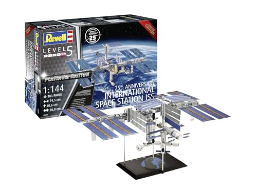 Revell Modellbausatz I Geschenkset 25th Anniversary ISS Platinum Edition I Int. Raumstation I 250 Teile I Maßstab 1:144 I für Kinder und Erwachsene ab 13 Jahren von Revell