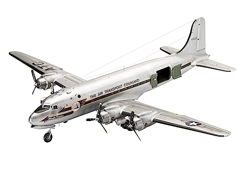 Revell Modellbausatz I Geschenkset 75. Jahrestag Berliner Luftbrücke I C-54 D Skymaster I 352 Teile I Maßstab 1:72 I für Kinder und Erwachsene ab 13 Jahren Revell Modellbausatz I Geschenkset 75. Jahrestag Berliner Luftbrücke I C-54 D Skymaster I 352 Teile I Maßstab 1:72 I für Kinder und Erwachsene ab 13 Jahren von Revell