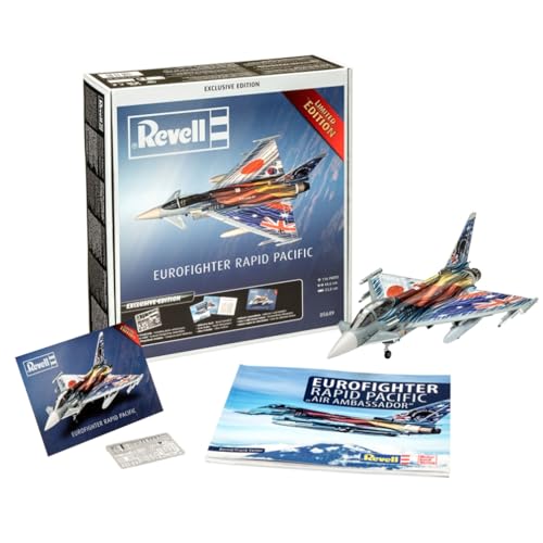 Revell Modellbausatz I Geschenkset Eurofighter Pacific Exclusive Edition I Flugzeug Bausatz I 130 Teile I Maßstab 1:72 I für Kinder und Erwachsene ab 13 Jahren von Revell