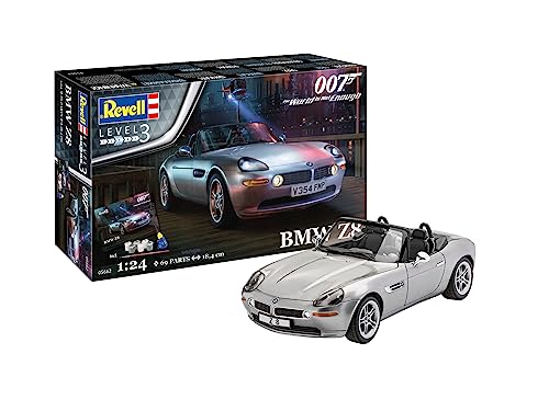 Revell Modellbausatz I Geschenkset James Bond BMW Z8 I Detailreicher James Bond Bausatz I 70 Teile I Maßstab 1:24 I für Kinder und Erwachsene ab 10 Jahren von Revell