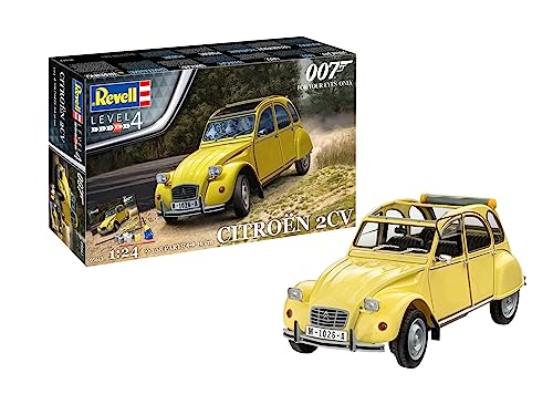 Revell Modellbausatz I Geschenkset James Bond Citroen 2 CV I Detailreicher James Bond Bausatz I 126 Teile I Maßstab 1:24 I für Kinder und Erwachsene ab 12 Jahren von Revell