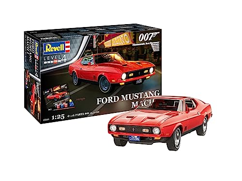 Revell Modellbausatz I Geschenkset James Bond Ford Mustang I Detailreicher James Bond Bausatz I 129 Teile I Maßstab 1:25 I für Kinder und Erwachsene ab 12 Jahren, Dunkelgrün von Revell