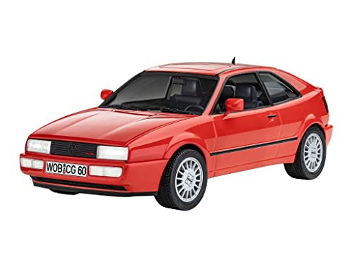 Revell Modellbausatz I Geschenkset VW Corrado I Maßstab 1:24 I Level 4 Bausatz I Teileanzahl 77 I ab 12+ Jahren I für Kinder und Erwachsene I Kleber Farben und Pinsel enthalten I detailreicher Motor, Mittel von Revell