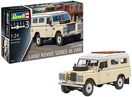 Revell Modellbausatz I Land Rover Series III LWB 109 I Detailreicher Level 3 Fahrzeug Bausatz I 174 Teile I Maßstab 1:24 I für Kinder und Erwachsene ab 10 Jahren, Mittel von Revell