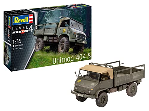 Revell Modellbausatz I Unimog 404 S I Detailreiches Level 4 Militärfahrzeug I 244 Teile I Maßstab 1:35 I für Kinder und Erwachsene ab 12 Jahren von Revell