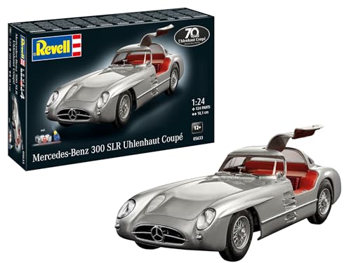 Revell Modellbausatz Mercedes-Benz 300 SLR 70 Jahre Uhlenhaut Coupé Legendärer Rennwagen mit Flügeltüren, detailliertem Achtzylindermotor & beweglichen Teilen – Für Mercedes- & Motorsportfans Revell Modellbausatz Mercedes-Benz 300 SLR 70 Jahre Uhlenhaut Coupé Legendärer Rennwagen mit Flügeltüren, detailliertem Achtzylindermotor & beweglichen Teilen – Für Mercedes- & Motorsportfans von Revell