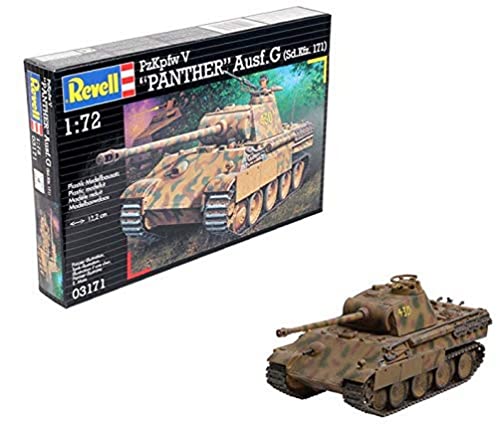 Revell Modellbausatz Panzer 1:72 - PzKpfw V PANTHER Ausf.G (Sd.Kfz. 171) im Maßstab 1:72, Level 4, originalgetreue Nachbildung mit vielen Details, 03171 von Revell