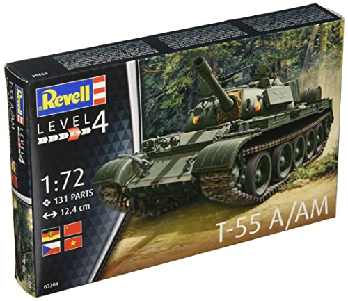 Revell Modellbausatz Panzer 1:72 - T-55 A/AM im Maßstab 1:72, Level 4, originalgetreue Nachbildung mit vielen Details, 03304 von Revell