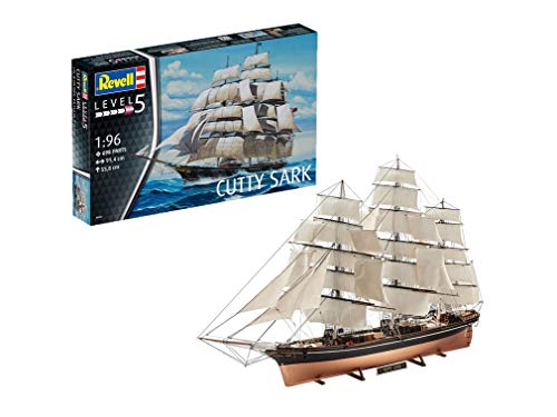 Revell Cutty Sark Model Kit Modellbausatz, Maßstab, 12 Jahre to 99 Jahre, 1 96 (5422) (05422), 36" lang, aus Kunststoff von Revell