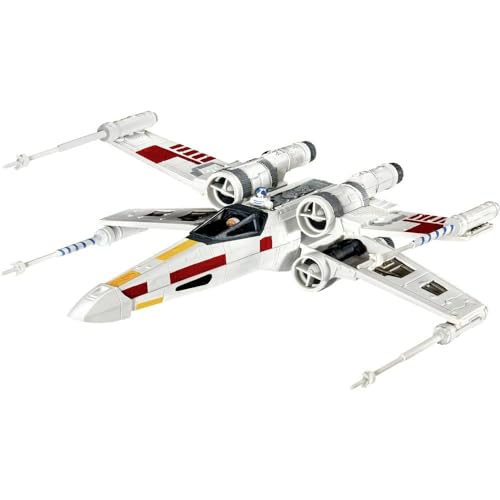 Revell Modellbausatz Star Wars X-Wing Fighter im Maßstab 1:112, Level 3, originalgetreue Nachbildung mit vielen Details, einfaches Kleben und Bemalen, 03601, verschieden, RV03601 von Revell