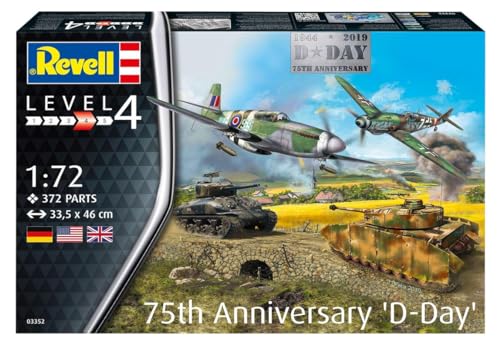 Revell REV-03352 Jubiläumsset 75th Anniversary D-Day Modelmaking, Mehrfarbig, 1/72, RV03352 von Revell