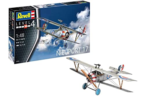 Revell 63885 Model Set Nieuport 17 originalgetreuer Modellbausatz für Fortgeschrittene, mit Basis-Zubehör, Mehrfarbig, 1/32 von Revell