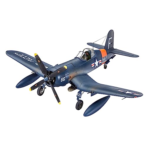 Revell Modellbau, F4U-4 Corsair, Bausatz, Maßstab 1:72, 65 Teile, Bastelset ab 10 Jahren - Detailgetreues Modell, Historisches Flugzeug, Authentische Nachbildung, Verschieden von Revell