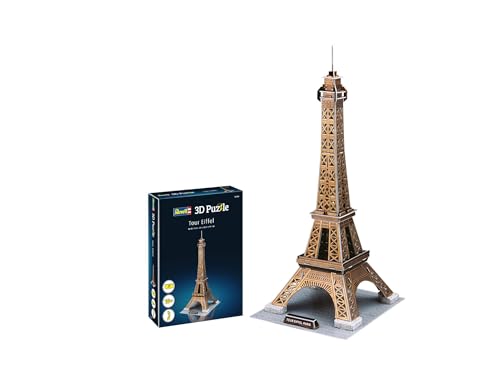 Revell 3D Puzzle Paris Eiffelturm I 39 Teile I 2 Stunden Bauspaß für Kinder und Erwachsene I ab 10 Jahren I Das höchste Gebäude der französischen Hauptstadt selber zusammenbauen, Mittel von Revell