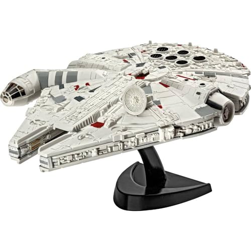 Revell Modellbausatz Millennium Falcon I Detailgetreue Nachbildung aus Star Wars Filmen I Fein gravierte Oberflächen I Cockpitnachbildung I Inklusive Displayständer I ab 10 Jahren I Maßstab 1:241 von Revell