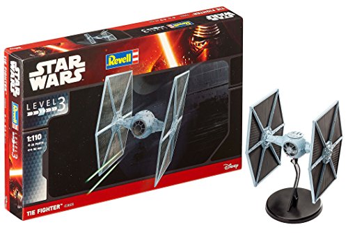 Revell RV03605 Modellbausatz Star Wars TIE Fighter im Maßstab 1:110, Level 3, originalgetreue Nachbildung mit vielen Details, einfaches Kleben und Bemalen, 3605 von Revell