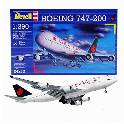 Revell RV04210 Modellbausatz Flugzeug 0.3125 - Boeing 747-200 im Maßstab 1:390, Level 3, originalgetreue Nachbildung mit vielen Details, Zivilflugzeug, Passagierflugzeug, 4210 von Revell