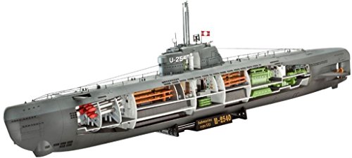 Revell RV05078 Modellbausatz Schiff 1:144 - Deutsches U-Boot Typ XXI mit Interieur im Maßstab 1:144, Level 4, originalgetreue Nachbildung mit vielen Details, 5078, Mittel von Revell