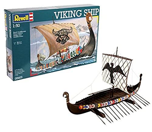 Revell RV05403 Modellbausatz Schiff 1:50 - Viking Ship im Maßstab 1:50, Level 3, originalgetreue Nachbildung mit vielen Details, Segelschiff, 10 Jahre to 99 Jahre, 05403 von Revell