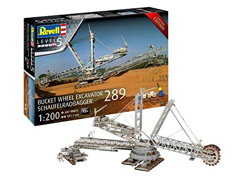 Revell 05685 Sonderauflage Schaufelradbagger 289 im Maßstab 1:200, 101,1 cm Science Fiction originalgetreuer Modellbausatz für Experten, Starter Set mit Basis-Zubehör, unlackiert von Revell