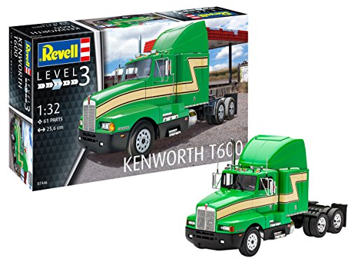 Revell Kenworth Modellbausatz 07446 T600, LKW, US-Truck im Maßstab 1:32, Level 3, originalgetreue Nachbildung mit vielen Details, Multicolour von Revell