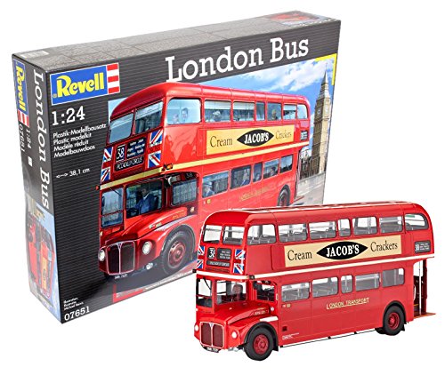 Revell 07651 Doppeldeckerbus London Bus Fahrzeug originalgetreuer Modellbausatz für Experten, 1:24/38,1 cm von Revell