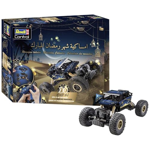 Revell Ramadan Kalender I RC Crwaler in 30 Tagen zusammen bauen I Für Jungen, Mädchen, Kinder und Erwachsene ab 8 Jahren I Ferngesteuertes Auto I Spirituelles und Kreatives Erlebnis in der Fastenzeit von Revell