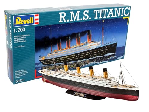 Revell 05210 Modellbausatz Schiff 1:700 - R.M.S. Titanic im Maßstab 1:700, Level 4, originalgetreue Nachbildung mit vielen Details, Kreuzfahrtschiff, 05210, merhfarbig, Weiß Revell 05210 Modellbausatz Schiff 1:700 - R.M.S. Titanic im Maßstab 1:700, Level 4, originalgetreue Nachbildung mit vielen Details, Kreuzfahrtschiff, 05210, merhfarbig, Weiß von Revell