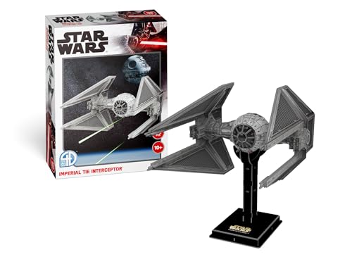 Revell Star Wars Kartonmodellbausatz I Detailgetreuer Modelbausatz des Imperial TIE Interceptor I für Jung und Alt I 116 Teile I für Star Wars Fans I Ideale Geschenkidee für jeden Anlass, Mittel von Revell