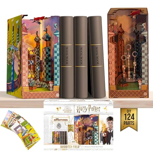 Revell Modellbausatz Tiny Adventures I Quidditch Field Harry Potter I 3D Miniaturhaus I DIY Book Nook Holz Puzzle I Handgefertigtes Booknook für Sammler und Zauberei-Fans von Revell