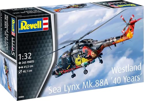 Revell Modellbau, Westland Lynx - Sonderlackierung, Bausatz, Maßstab 1:32, 265 Teile, Bastelset ab 13 Jahren, Detailgetreues Modell, Militärhubschrauber, Authentische Nachbildung von Revell