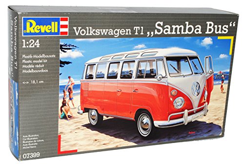 Volkwagen T1 T 1 Transporter Bus Samba Rot 07399 Bausatz Kit 1/24 Revell Modellauto Modell Auto von Revell