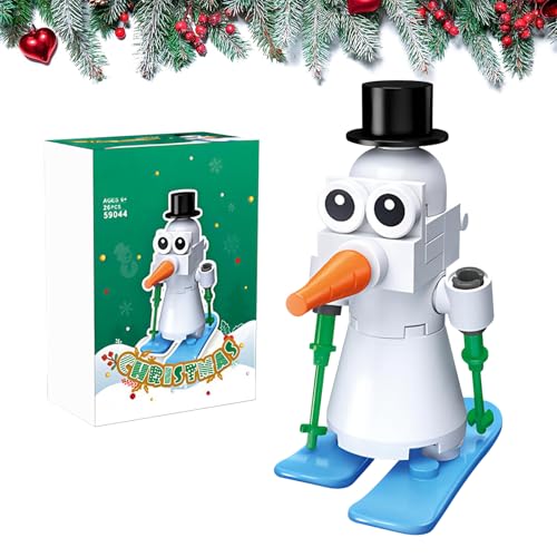 RevpoltIQ Weihnachten Bausteine Set, Weihnachten Bauklötze Spielzeug Set, Weihnachtsbaum Elch Schneemann Mini Bausteine, Geschenke Building Blocks für ab 6 Jahre Kinder und Erwachsene (C) von RevpoltIQ