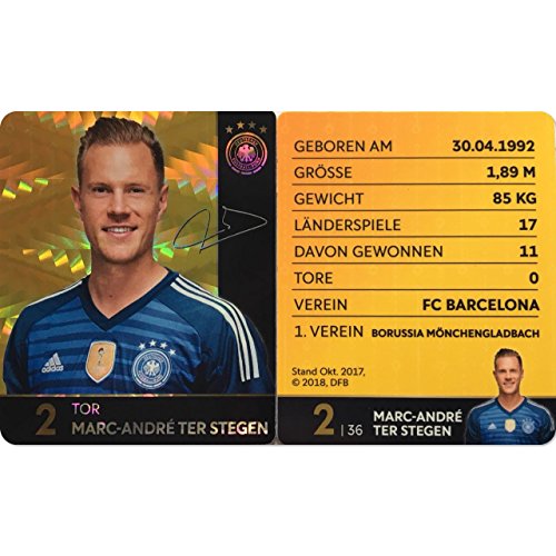 Rewe 2018 WM DFB Russland - Glitzer Einzelkarten Sammelkarten Komplettset (GLITZER KARTE NUMMER 2 - MARC-ANDRÉ TER STEGEN) von ZYZYZK