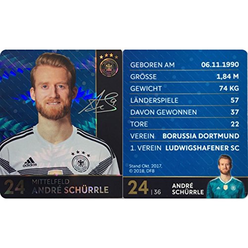 Rewe 2018 WM DFB Russland - Glitzer Einzelkarten Sammelkarten Komplettset (GLITZER KARTE NUMMER 24 - ANDRÉ SCHÜRRLE) von Rewe