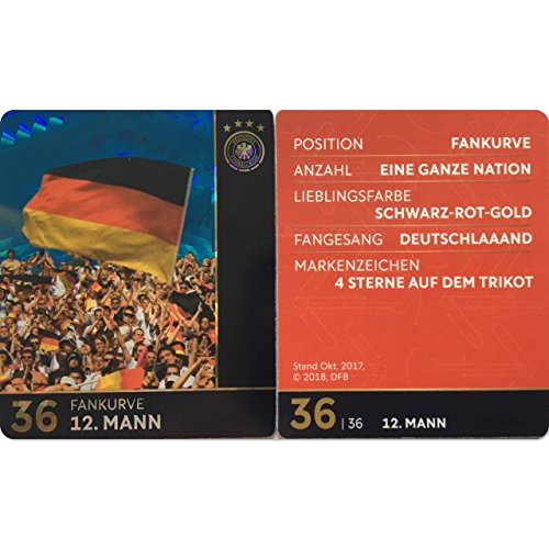 Rewe 2018 WM DFB Russland - Glitzer Einzelkarten Sammelkarten Komplettset (GLITZER KARTE NUMMER 36-12. MANN) von Rewe