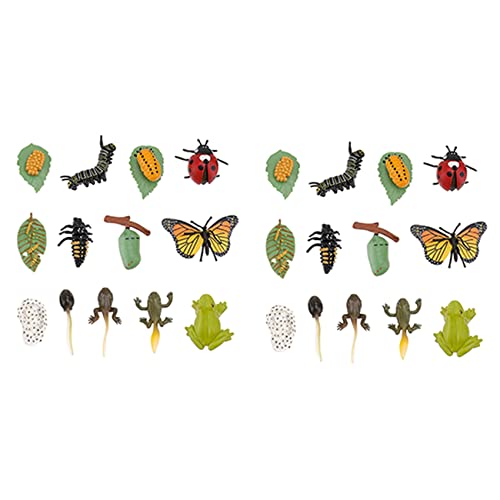 Reykentu 6 Sets mit Insektenfiguren für , Schmetterling, , Marienkäfer, Wachstums-Safariologie, Modell, pädagogisches Spielzeug von Reykentu