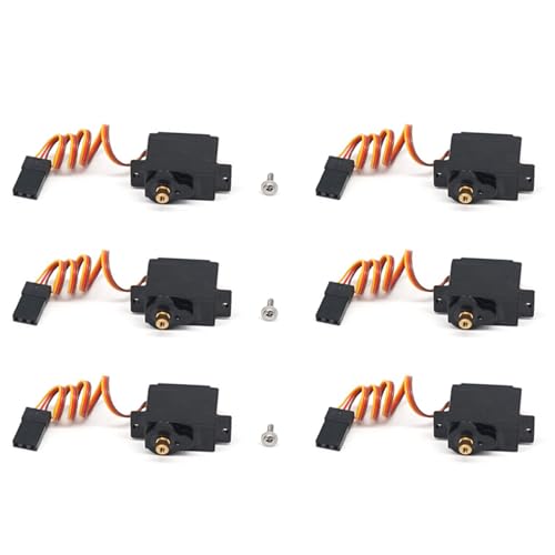 Reykentu 6 x Metallgetriebe 5G Servo K989-58 für K969 K979 K989 K999 P929 P939 1/28 A202 A232 1/24 RC Auto Ersatzteile Upgrade von Reykentu