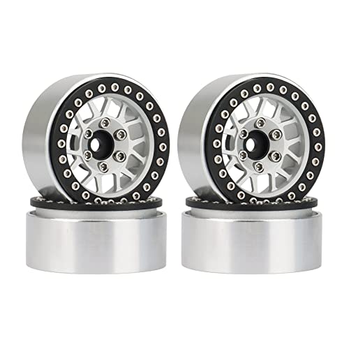 Rfeeuubft 4 Stück Metall 1.9 Beadlock Radnabe für 1/10 RC Raupenauto Axial SCX10 90046 AXI03007 für TRX4 D90 D110, E von Rfeeuubft