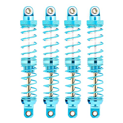 Rfeeuubft 4 Stück Stoßdämpfer mit Fernbedienung, verstellbar, Stoßdämpfer, Set mit Federn für 1/10 Fernsteuerung, Raupe Achse SCX10 TRX4 D90 (90 mm) von Rfeeuubft