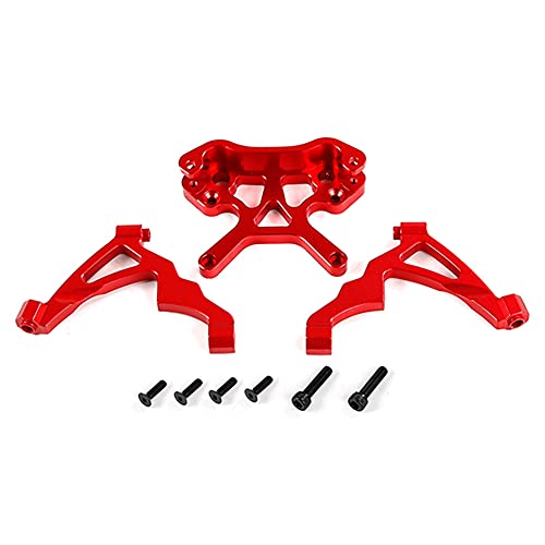 Rfeeuubft CNC Metall Front Stoß DäMpfer StüTze Set für 1/5 Baja 5B 5T 5Sc Rovan King Motor,Rot von Rfeeuubft