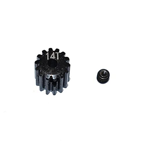 Rfeeuubft Metall GehäRteter 45 Motor Getriebe für 1/18 Mini-T 2.0 2WD Stadion Truck RC Auto Upgrades Teile, 14T von Rfeeuubft