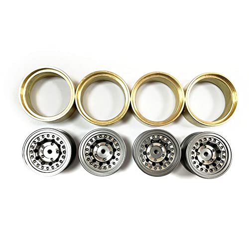 Rfeeuubft Metallfelge Beadlock Gegengewichtring aus Messing für FMS 1/24 FCX24 1/18 Mogrich RC Crawler Car Parts, von Rfeeuubft