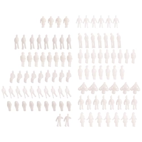 Rhghfujhgy Model People Figures Maßstab 1: 200 Packung Mit Ca. 100 Stück Weiß Assorted Style von Rhghfujhgy