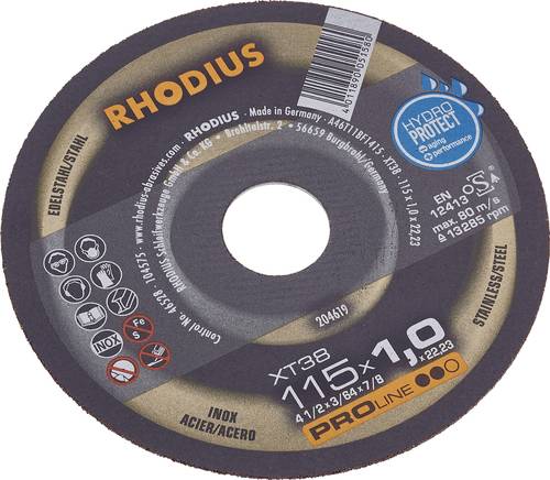 Rhodius FT38 TOP 205602 Trennscheibe gerade 125mm Edelstahl, Stahl von Rhodius