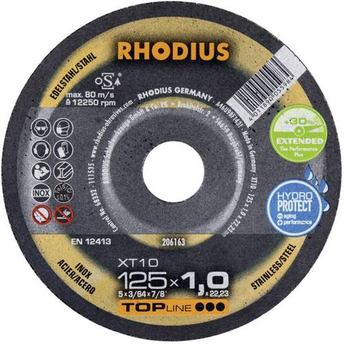 Rhodius XT10 206162 Trennscheibe gerade 115mm Edelstahl, Stahl von Rhodius