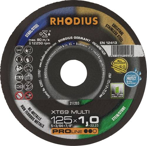 Rhodius XT69 MULTI BOX 211211 Trennscheibe gerade 125mm 10St. von Rhodius