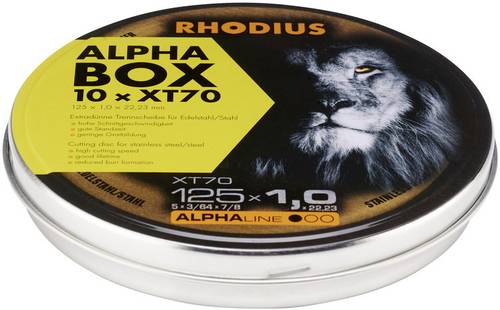 Rhodius XT70 BOX 208226 Trennscheibe gerade 125mm 10 St. Edelstahl, Stahl von Rhodius